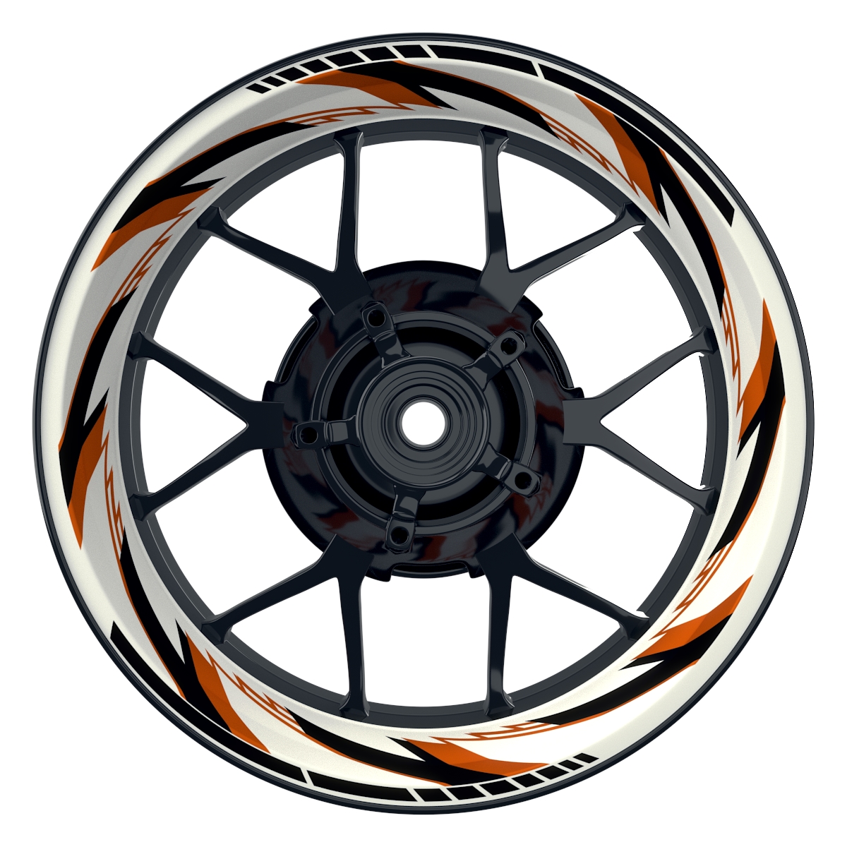 Razor weiss neutral orange Wheelsticker Felgenaufkleber