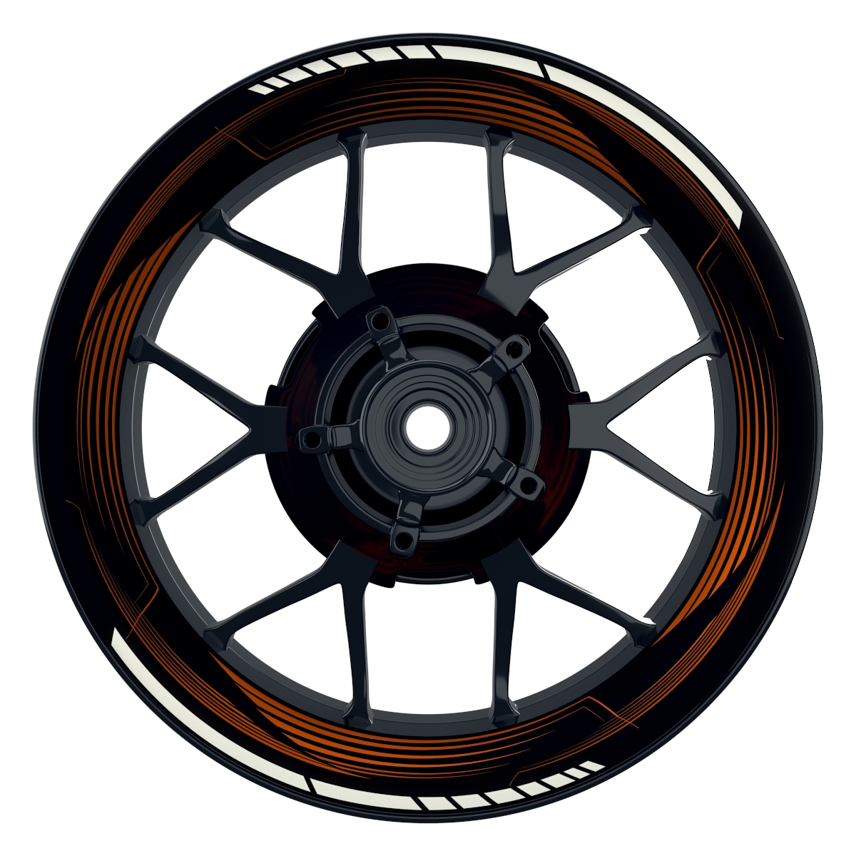 Saw schwarz neutral orange Wheelsticker Felgenaufkleber