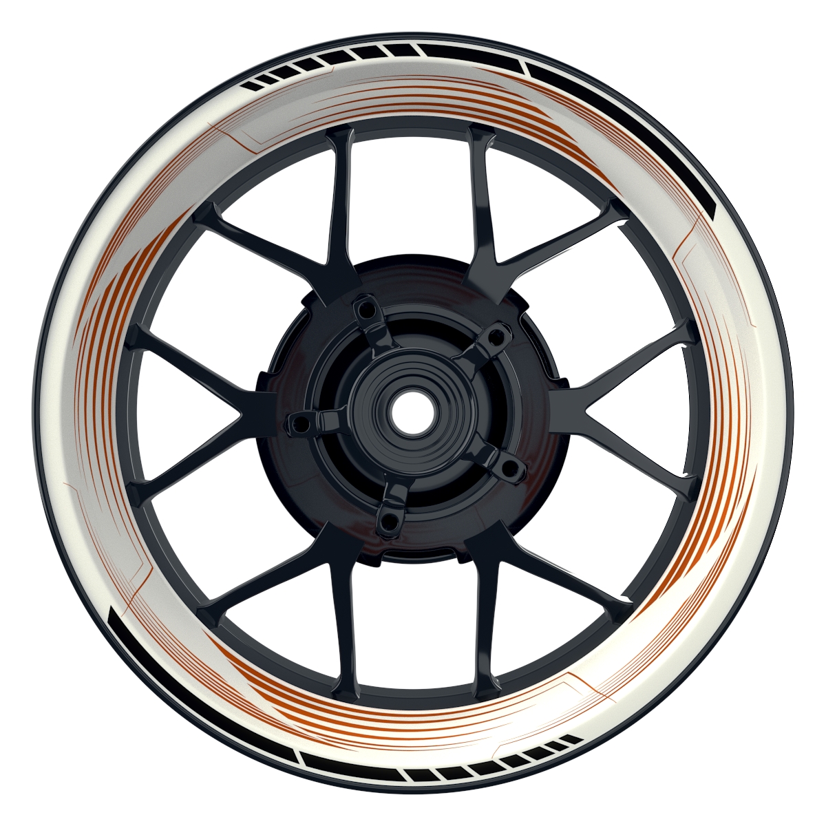 Saw weiss neutral orange Wheelsticker Felgenaufkleber