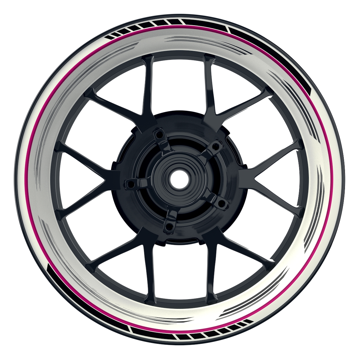 Scratched weiss neutral pink Wheelsticker Felgenaufkleber