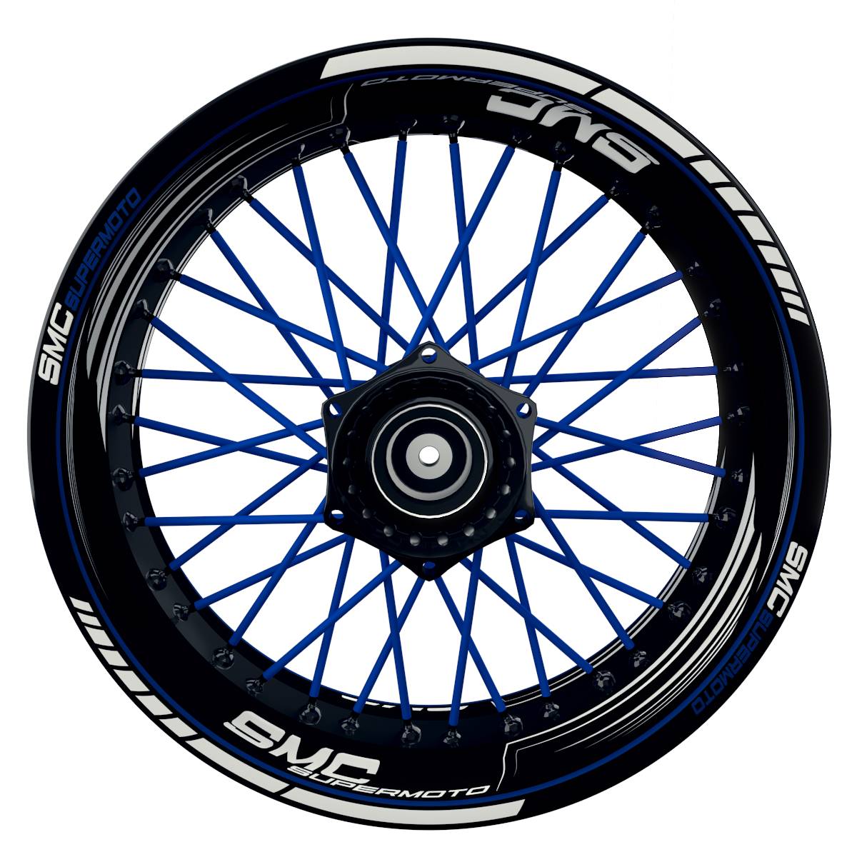 SMC Supermoto SAW schwarz blau Wheelsticker Felgenaufkleber