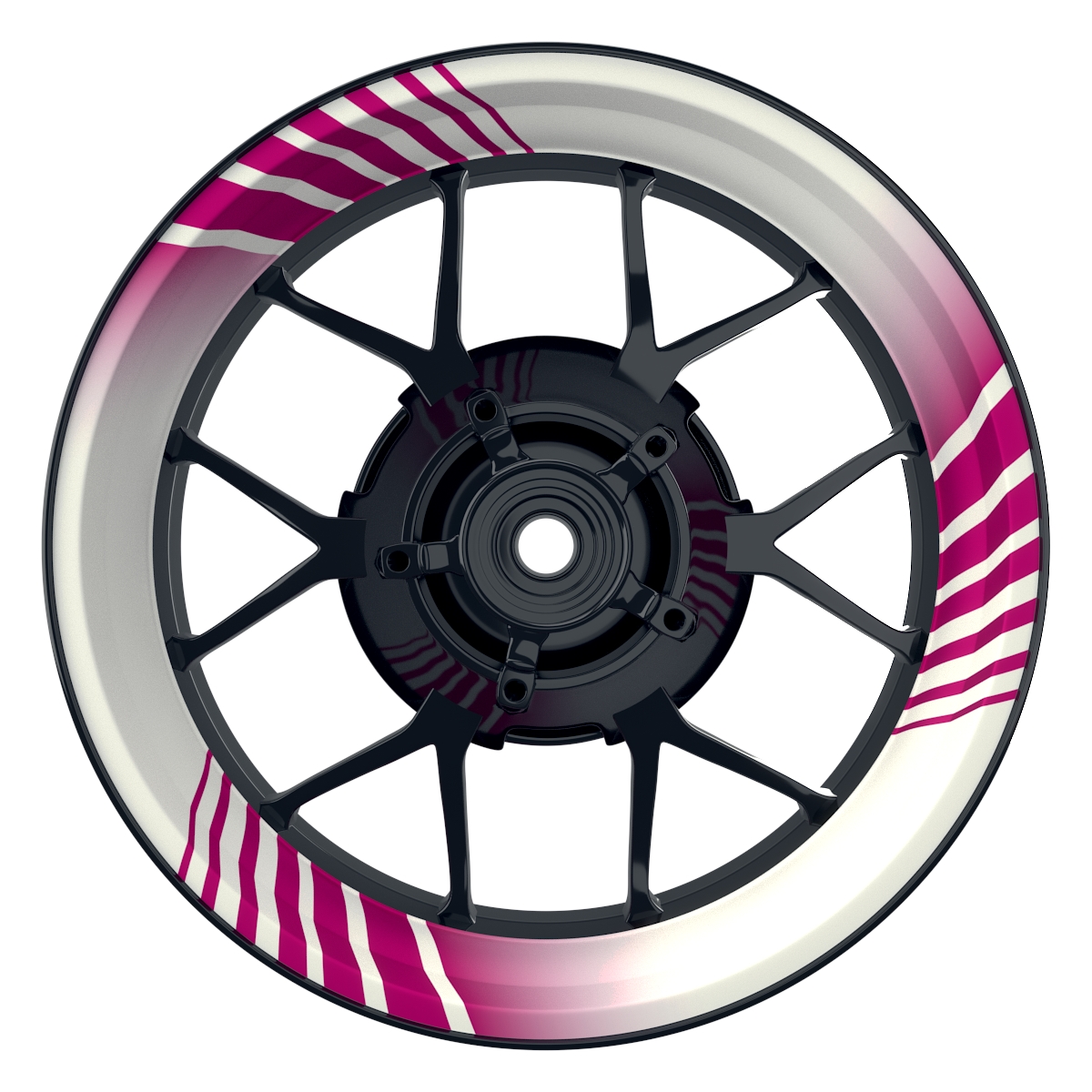 Techno weiss pink Wheelsticker Felgenaufkleber