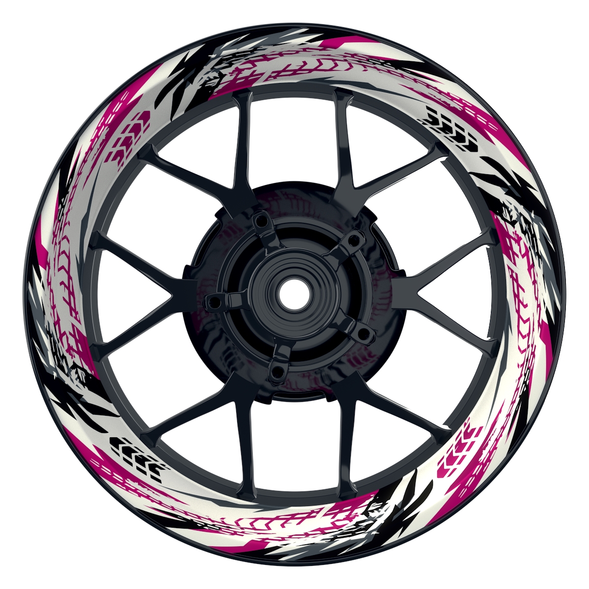 Tires weiss pink Wheelsticker Felgenaufkleber