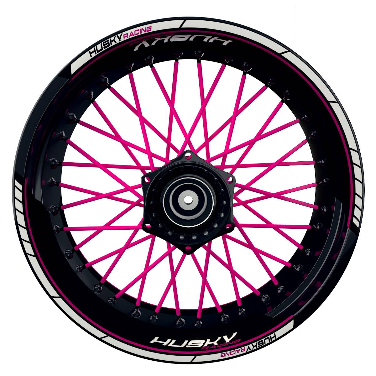 HUSKY Racing Clean schwarz pink Frontansicht