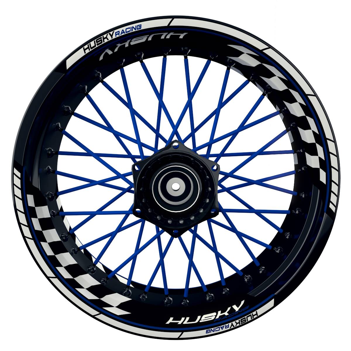 HUSKY Racing Grid schwarz blau Frontansicht