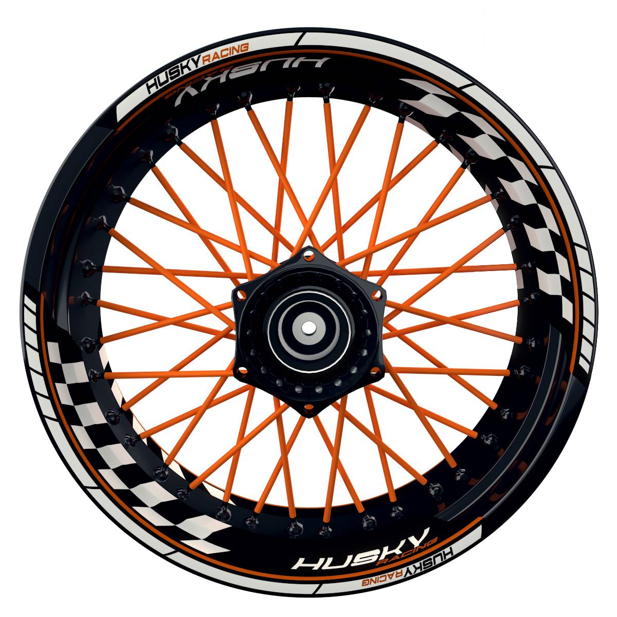 HUSKY Racing Grid schwarz orange Frontansicht