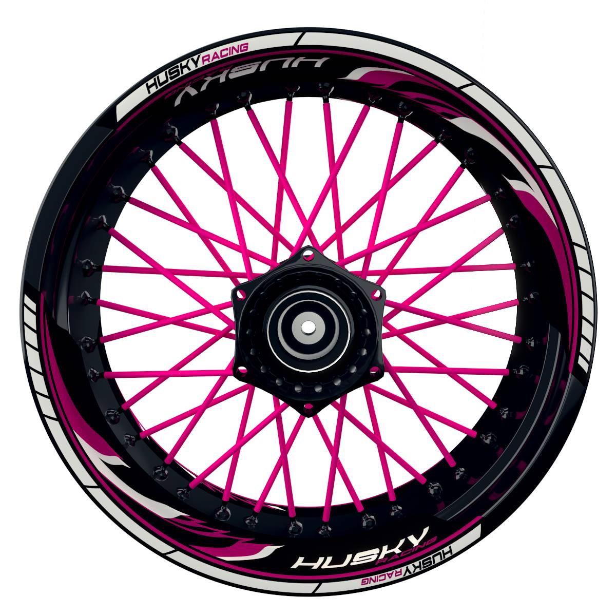 HUSKY Racing Razor schwarz pink Frontansicht