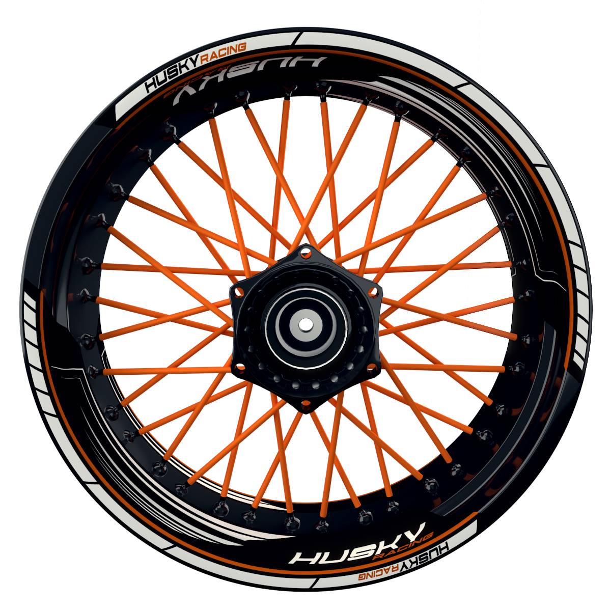 HUSKY Racing SAW schwarz orange Frontansicht