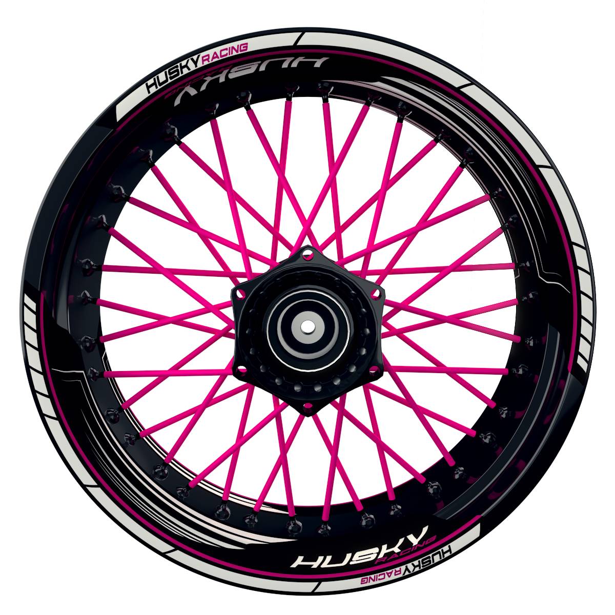 HUSKY Racing SAW schwarz pink Frontansicht