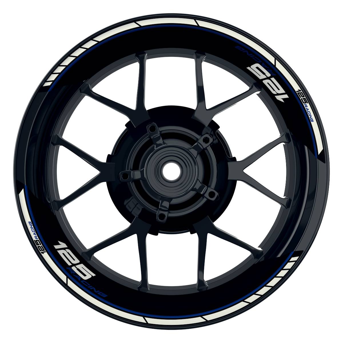 KTM Racing 125 Clean schwarz blau Frontansicht