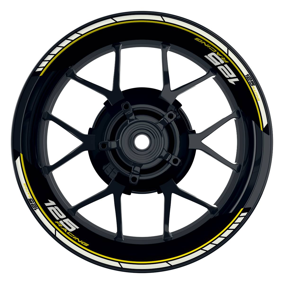 KTM Racing 125 Clean schwarz gelb Frontansicht