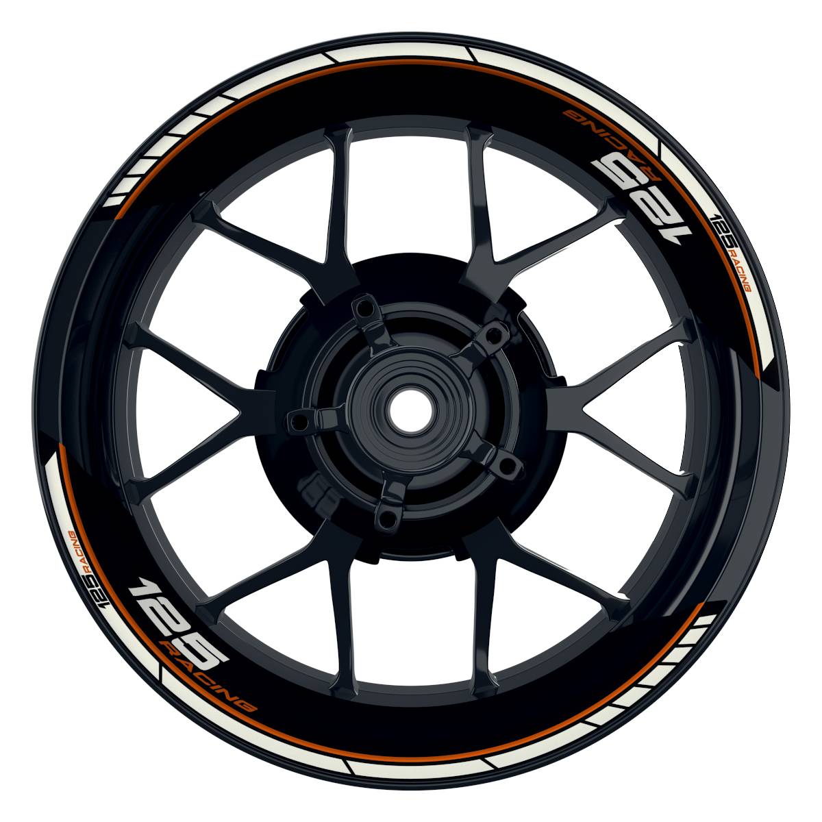 KTM Racing 125 Clean schwarz orange Frontansicht