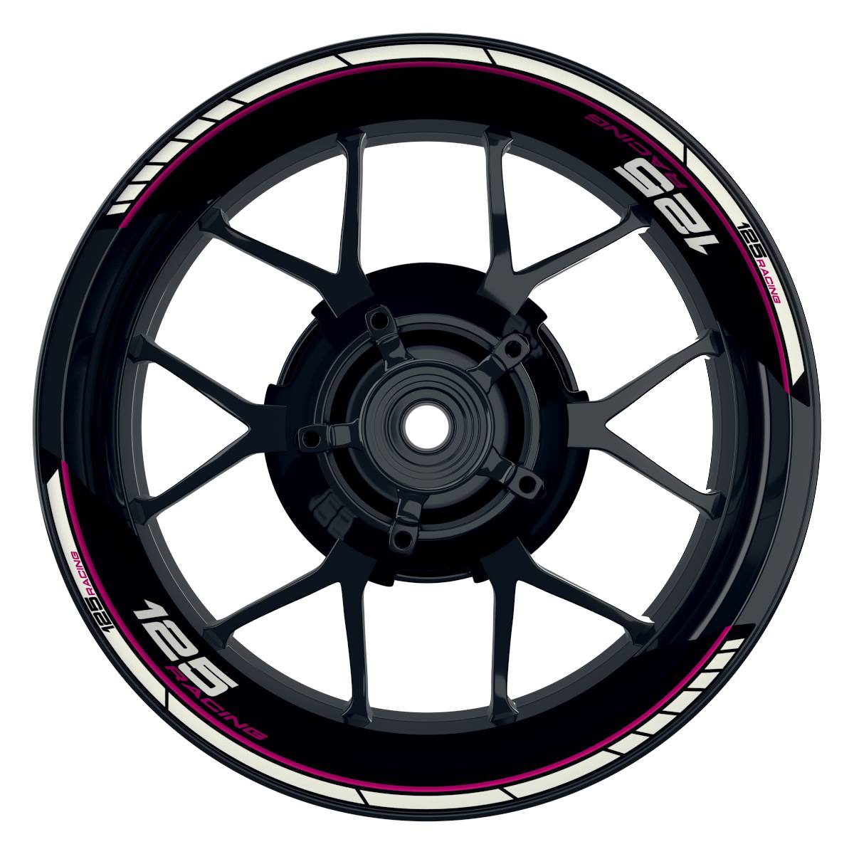 KTM Racing 125 Clean schwarz pink Frontansicht