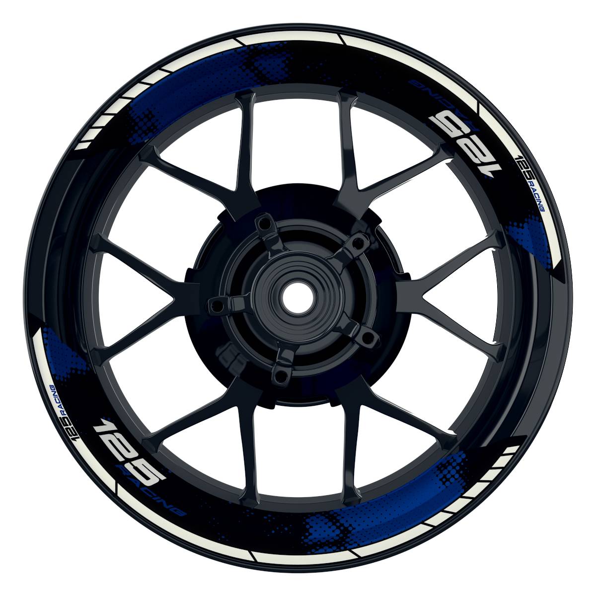 KTM Racing 125 Dots schwarz blau Frontansicht