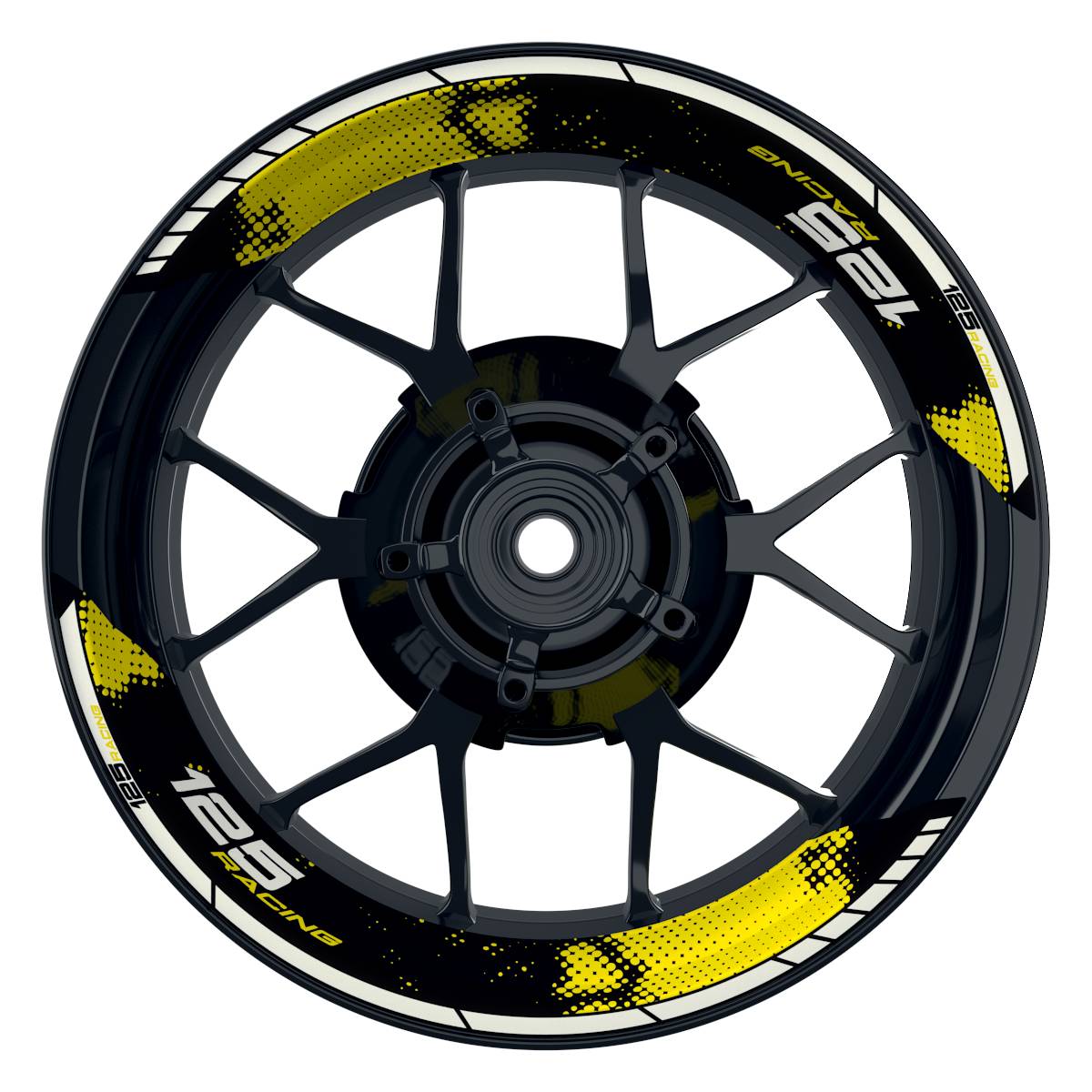 KTM Racing 125 Dots schwarz gelb Frontansicht