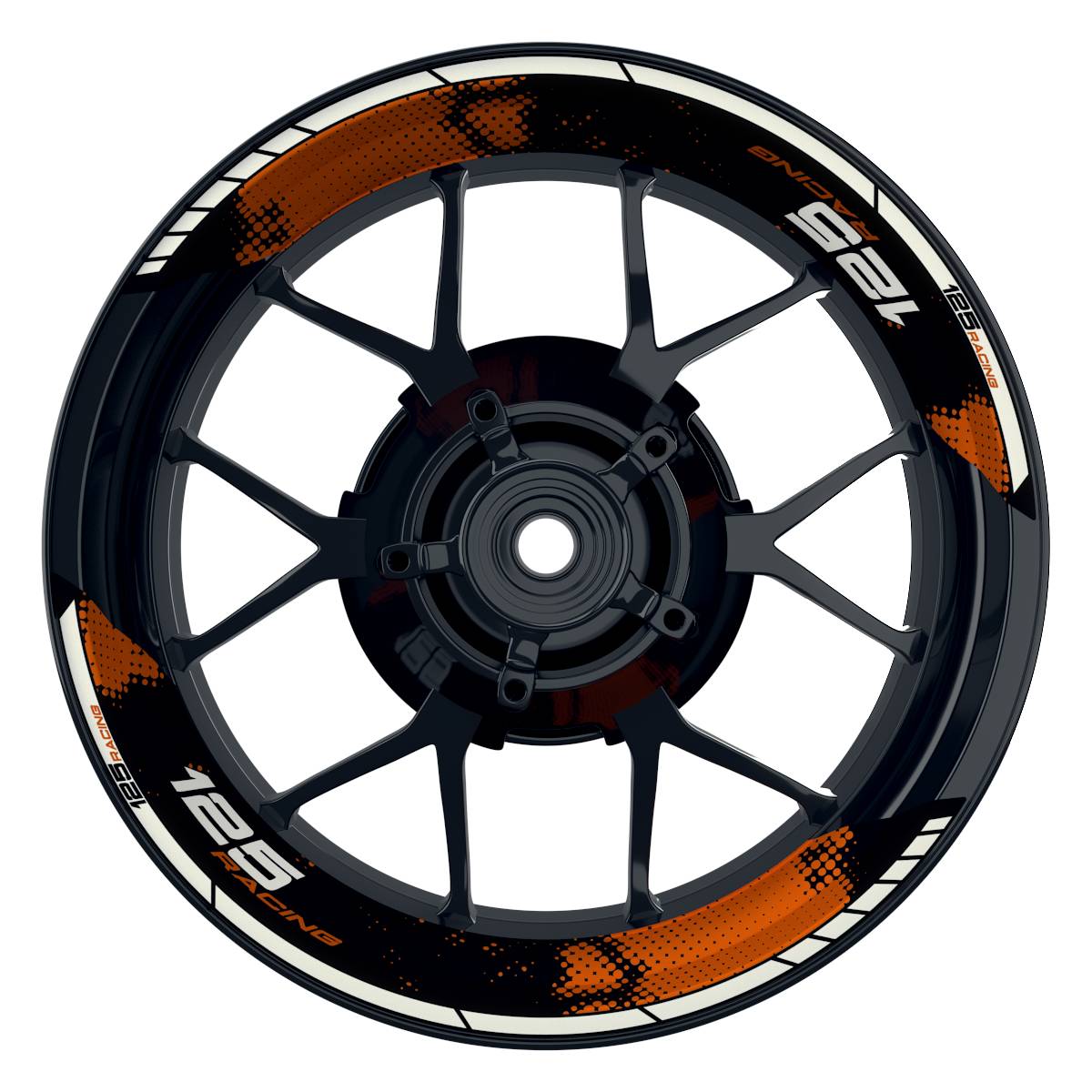 KTM Racing 125 Dots schwarz orange Frontansicht