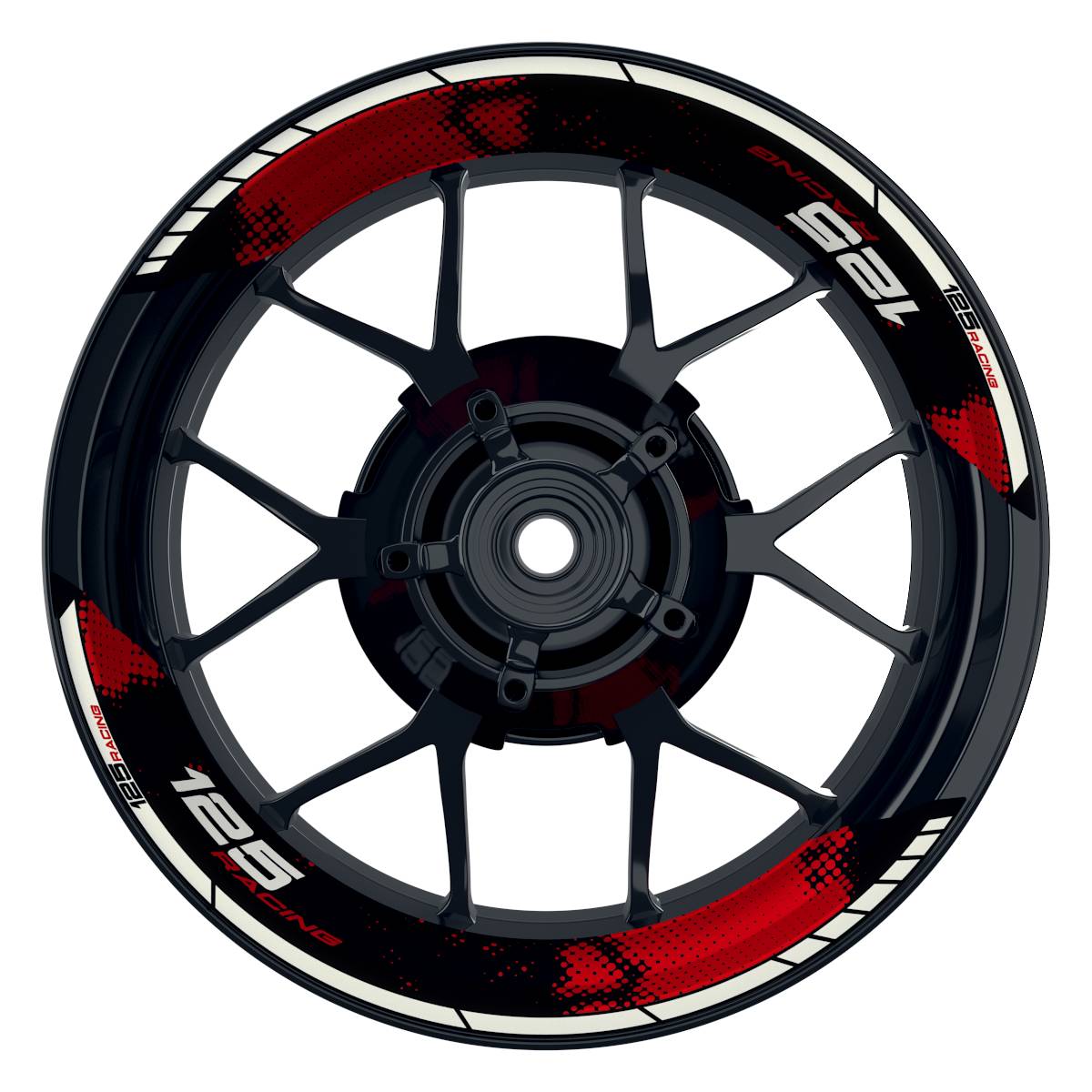 KTM Racing 125 Dots schwarz rot Frontansicht