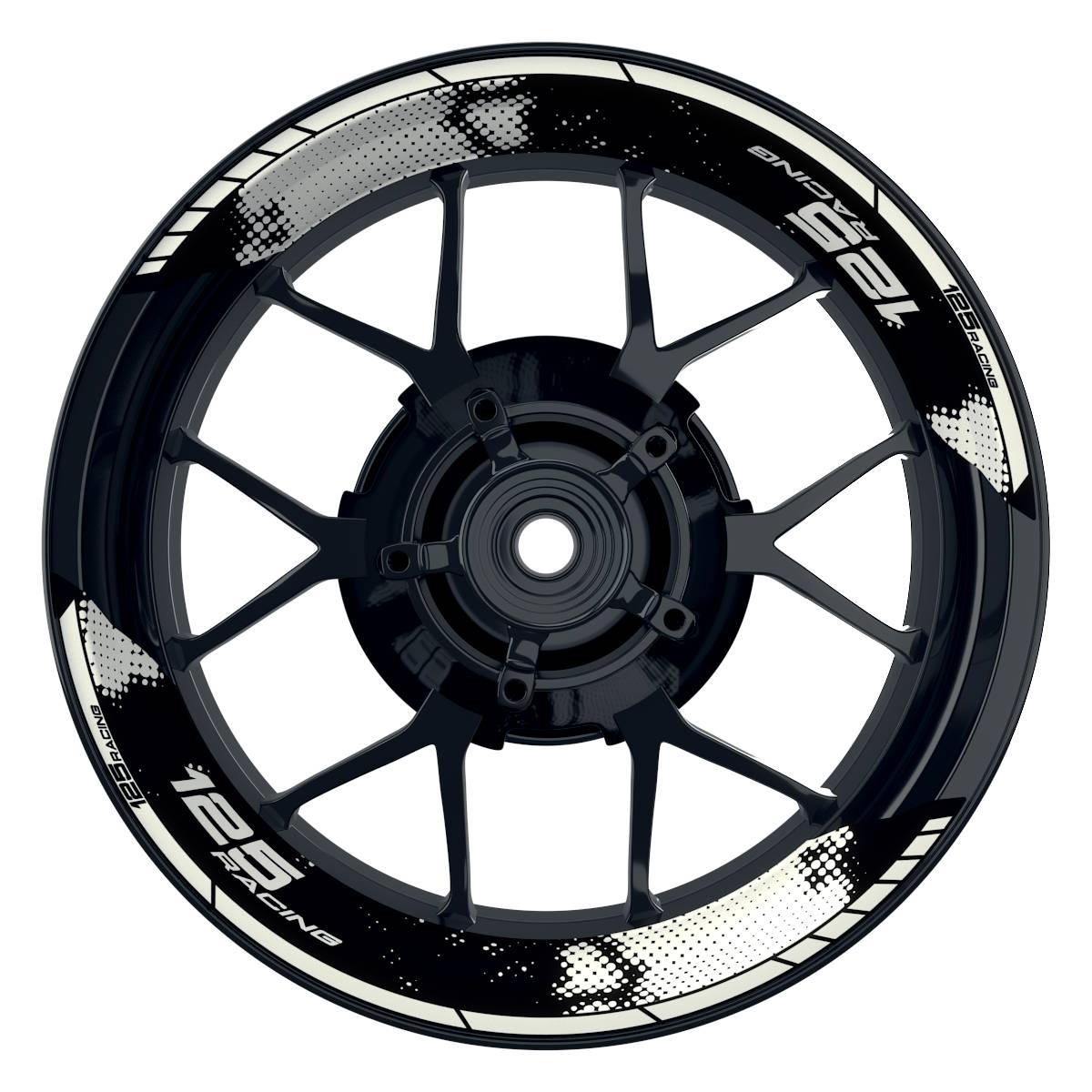 KTM Racing 125 Dots schwarz weiss Frontansicht