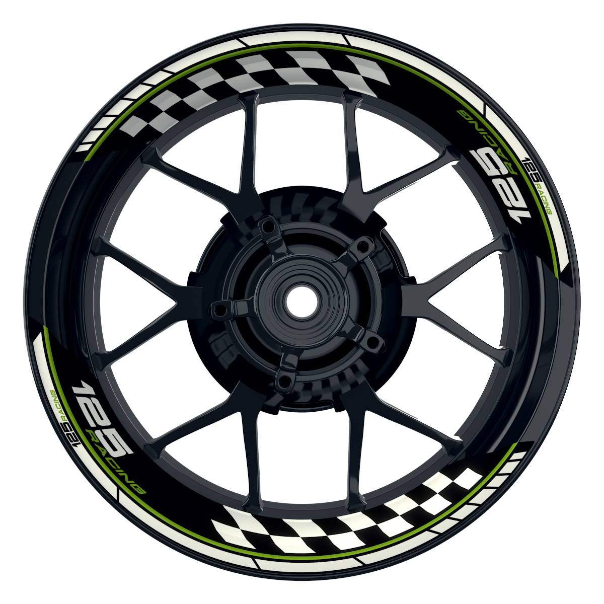 KTM Racing 125 Grid schwarz gruen Frontansicht