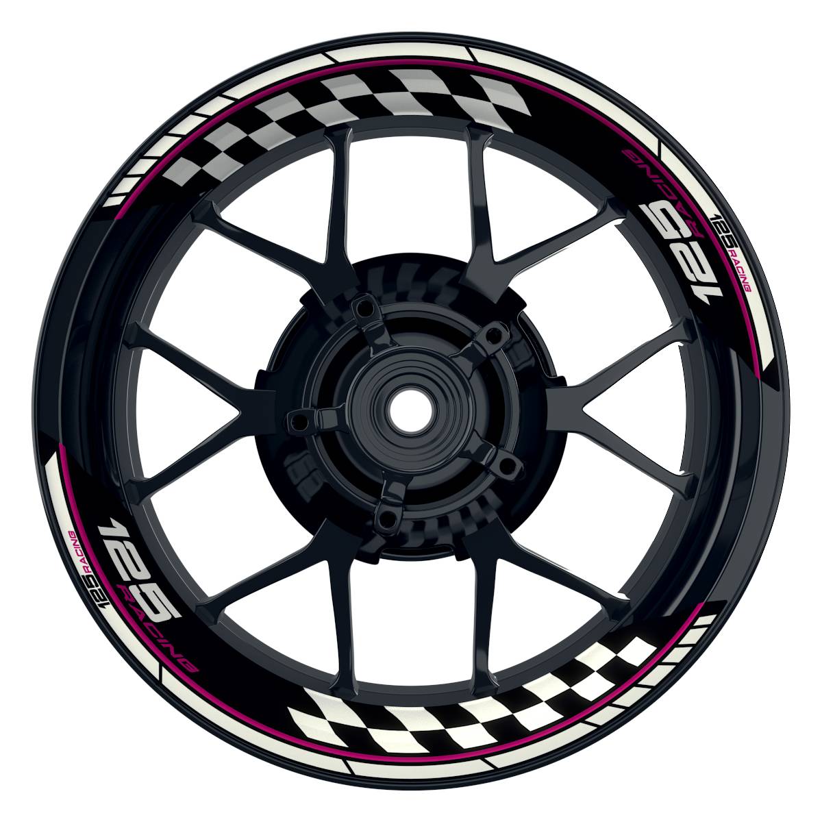 KTM Racing 125 Grid schwarz pink Frontansicht