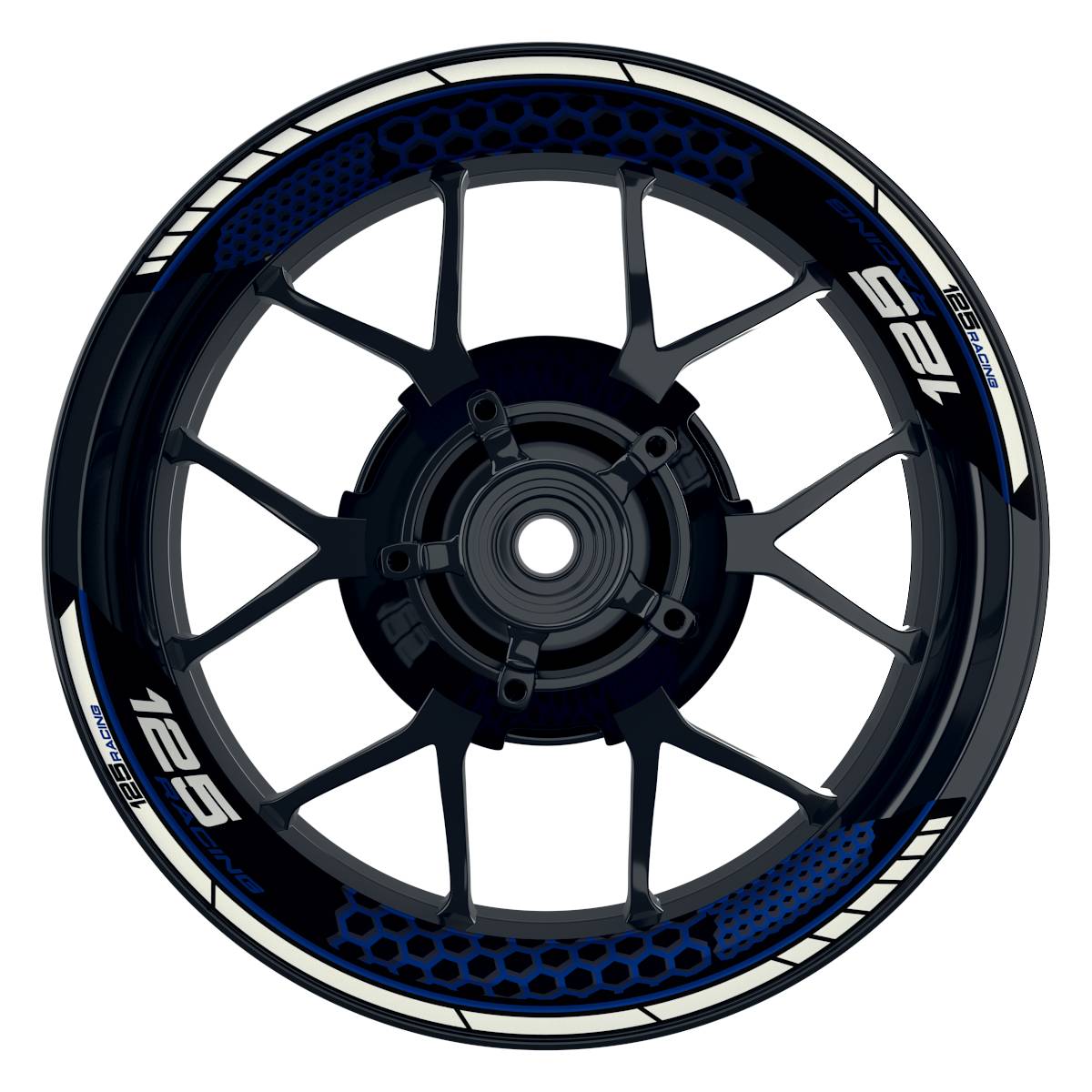 KTM Racing 125 Hexagon schwarz blau Frontansicht