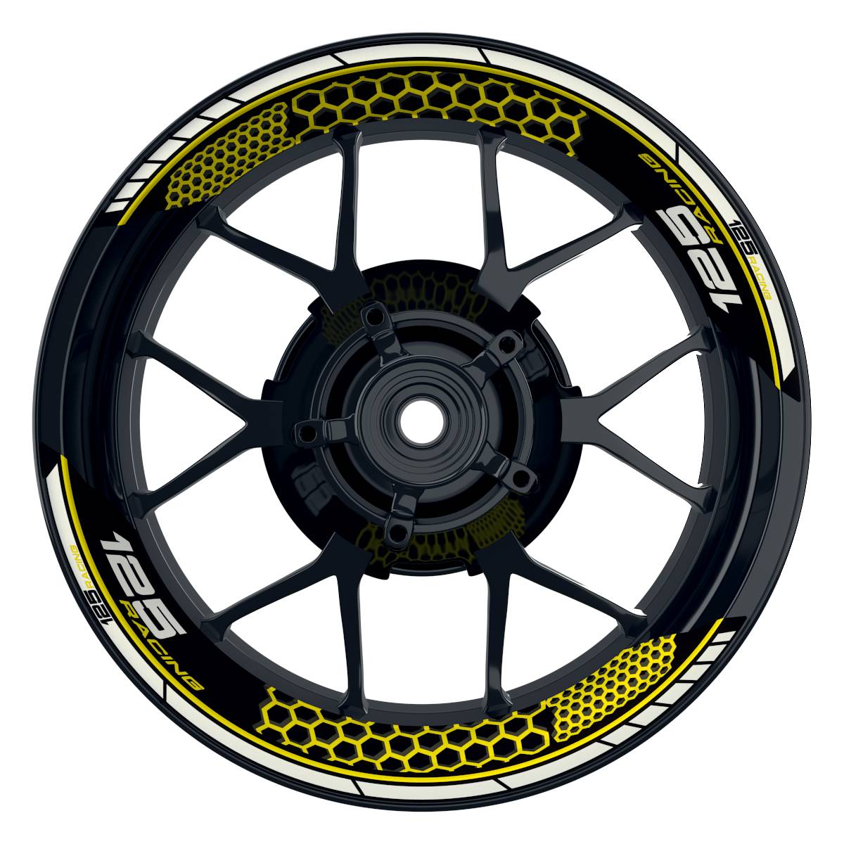 KTM Racing 125 Hexagon schwarz gelb Frontansicht