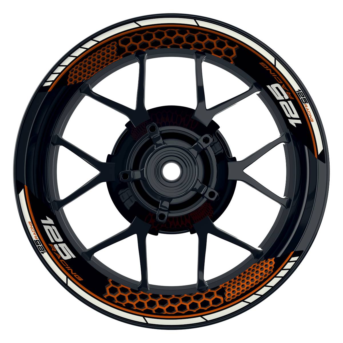 KTM Racing 125 Hexagon schwarz orange Frontansicht