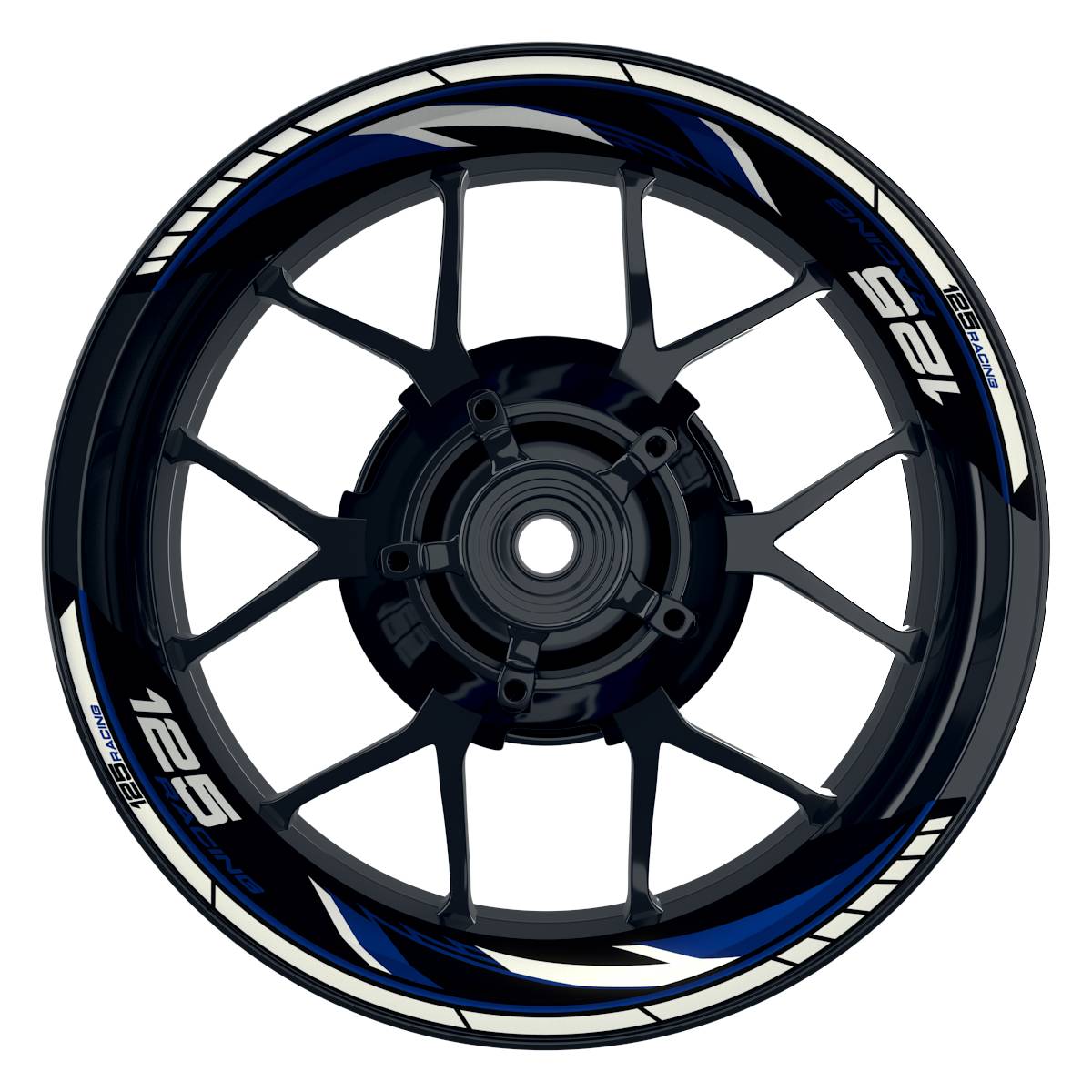 KTM Racing 125 Razor schwarz blau Frontansicht