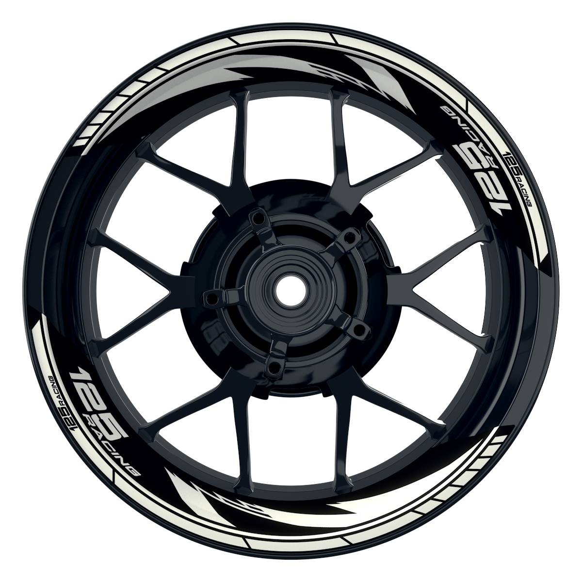 KTM Racing 125 Razor schwarz weiss Frontansicht