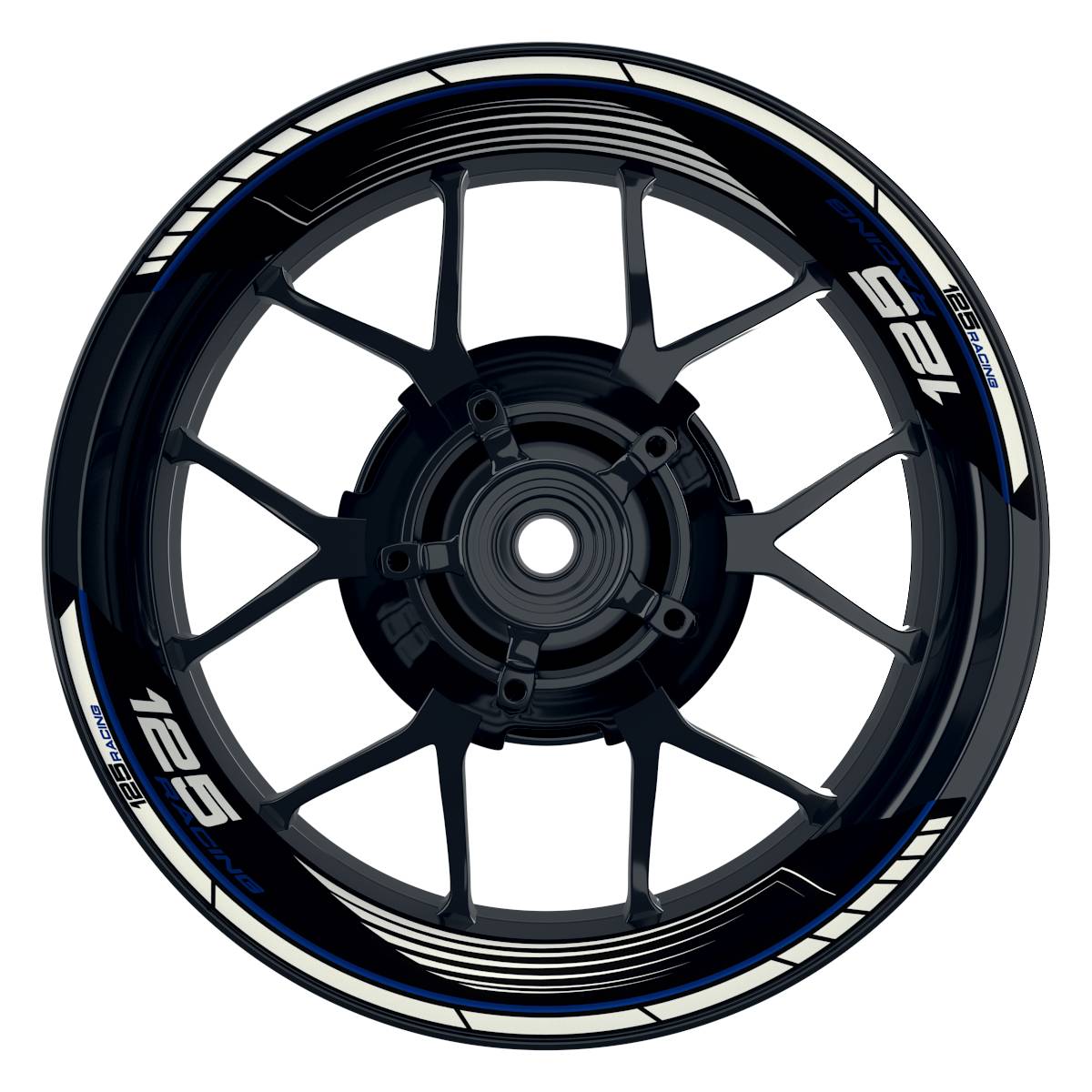 KTM Racing 125 SAW schwarz blau Frontansicht