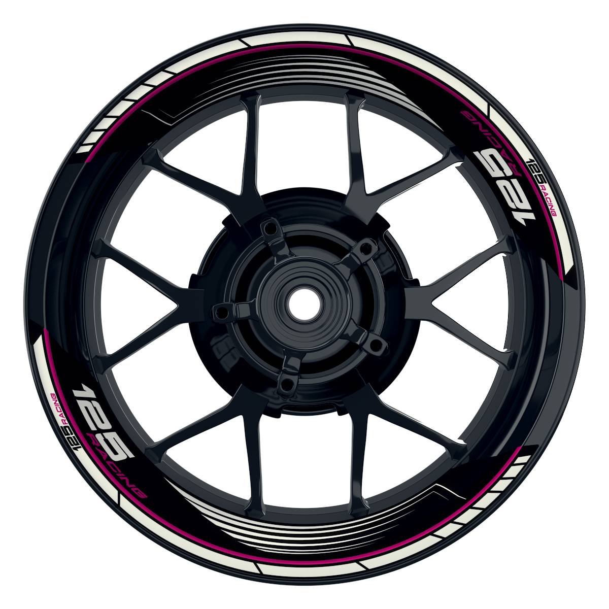 KTM Racing 125 SAW schwarz pink Frontansicht