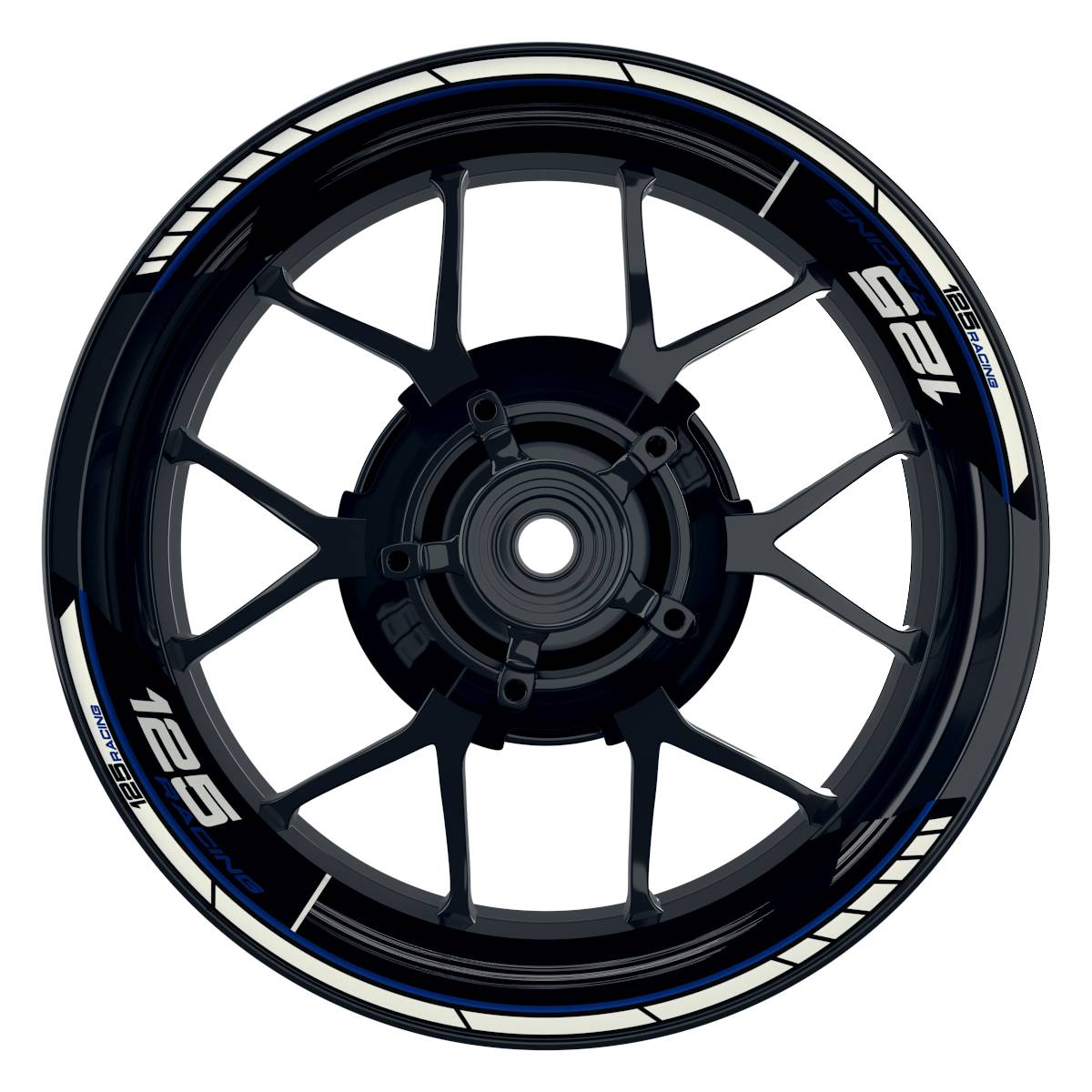 KTM Racing 125 Scratched schwarz blau Frontansicht