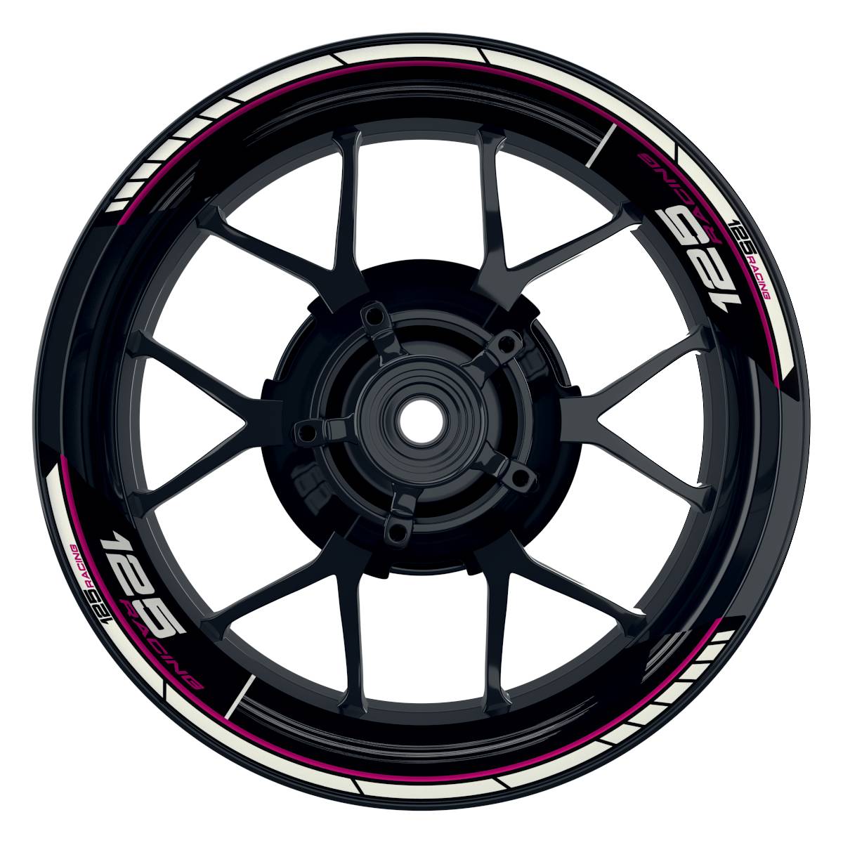 KTM Racing 125 Scratched schwarz pink Frontansicht