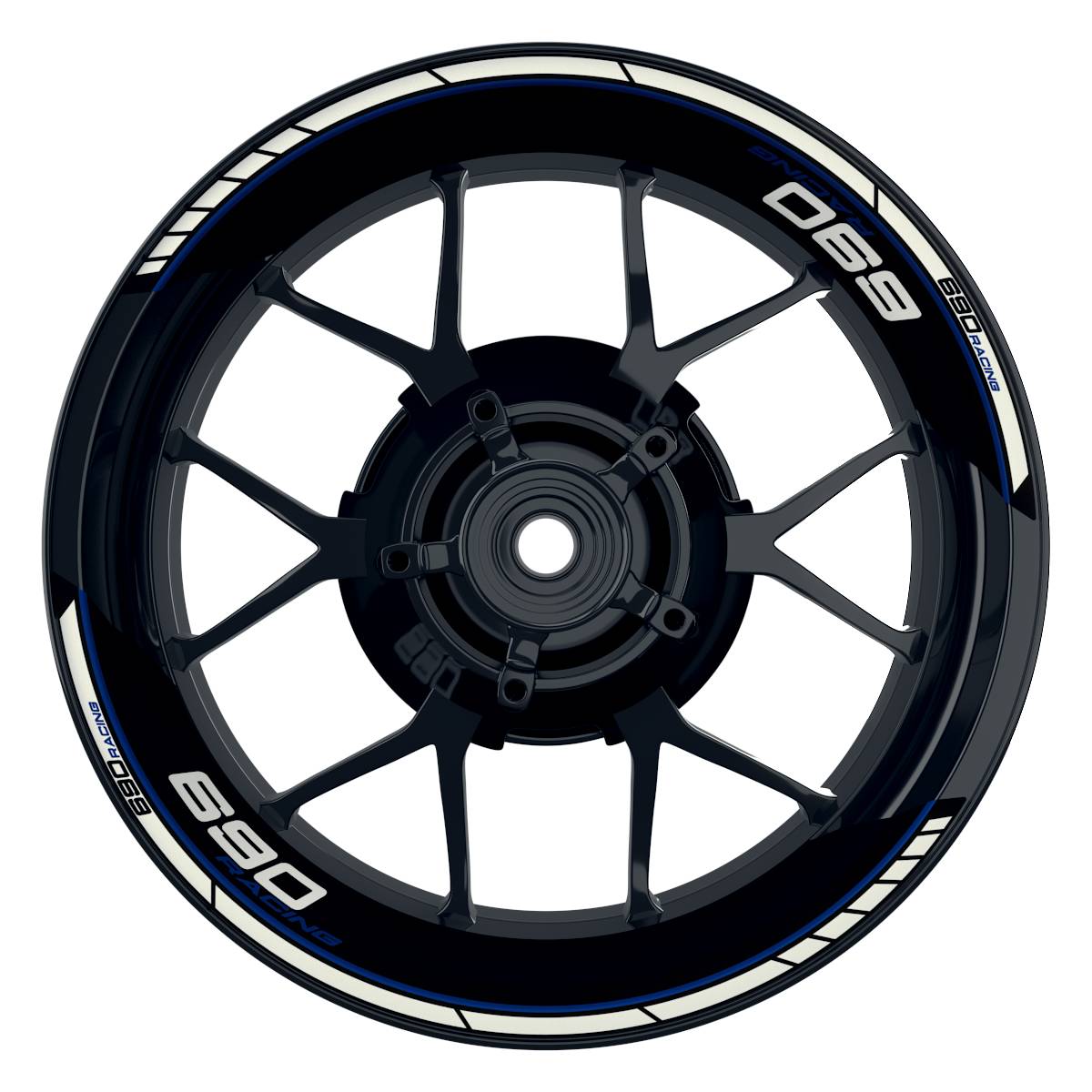 KTM Racing 690 Clean schwarz blau Frontansicht