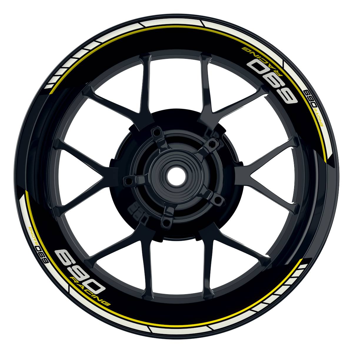 KTM Racing 690 Clean schwarz gelb Frontansicht