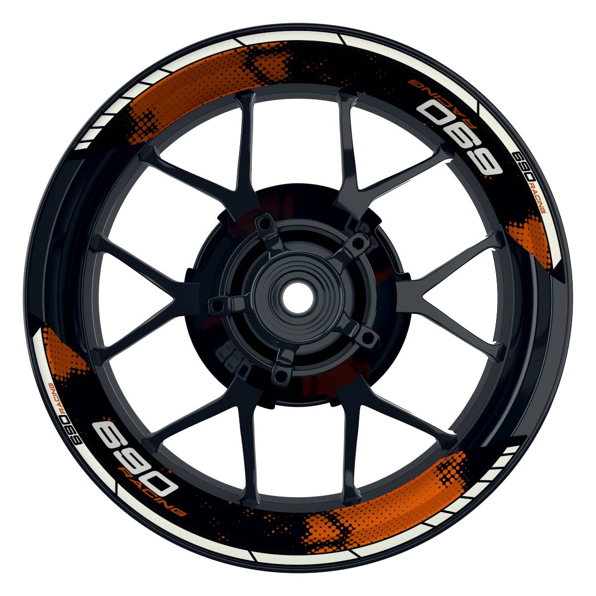 KTM Racing 690 Dots schwarz orange Frontansicht