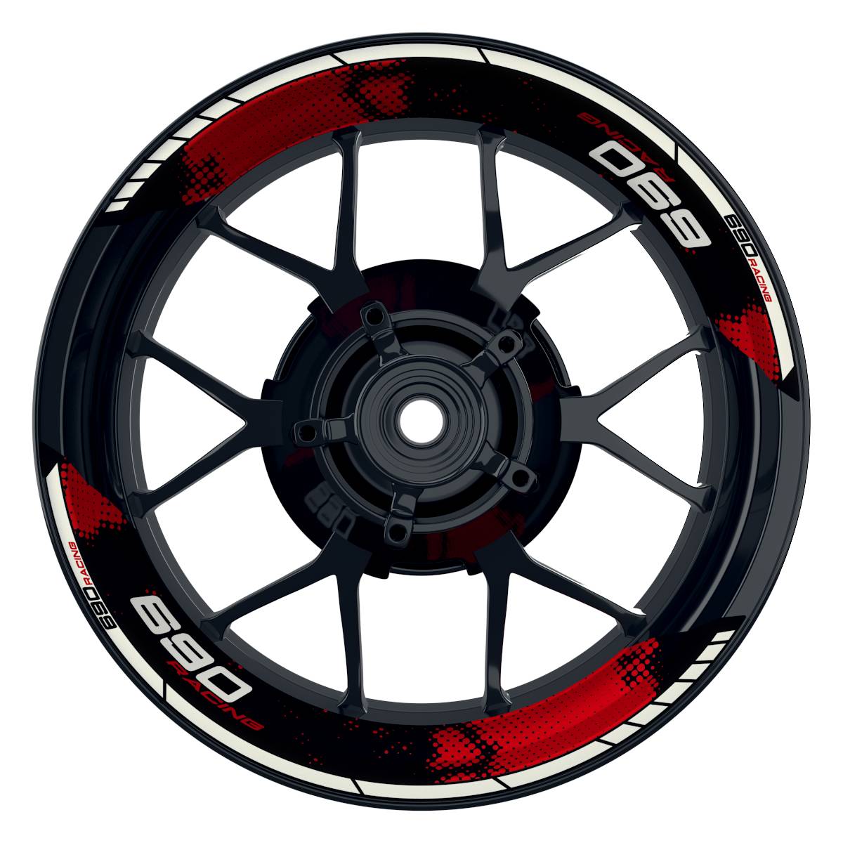 KTM Racing 690 Dots schwarz rot Frontansicht