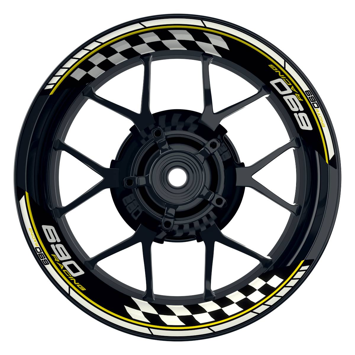 KTM Racing 690 Grid schwarz gelb Frontansicht