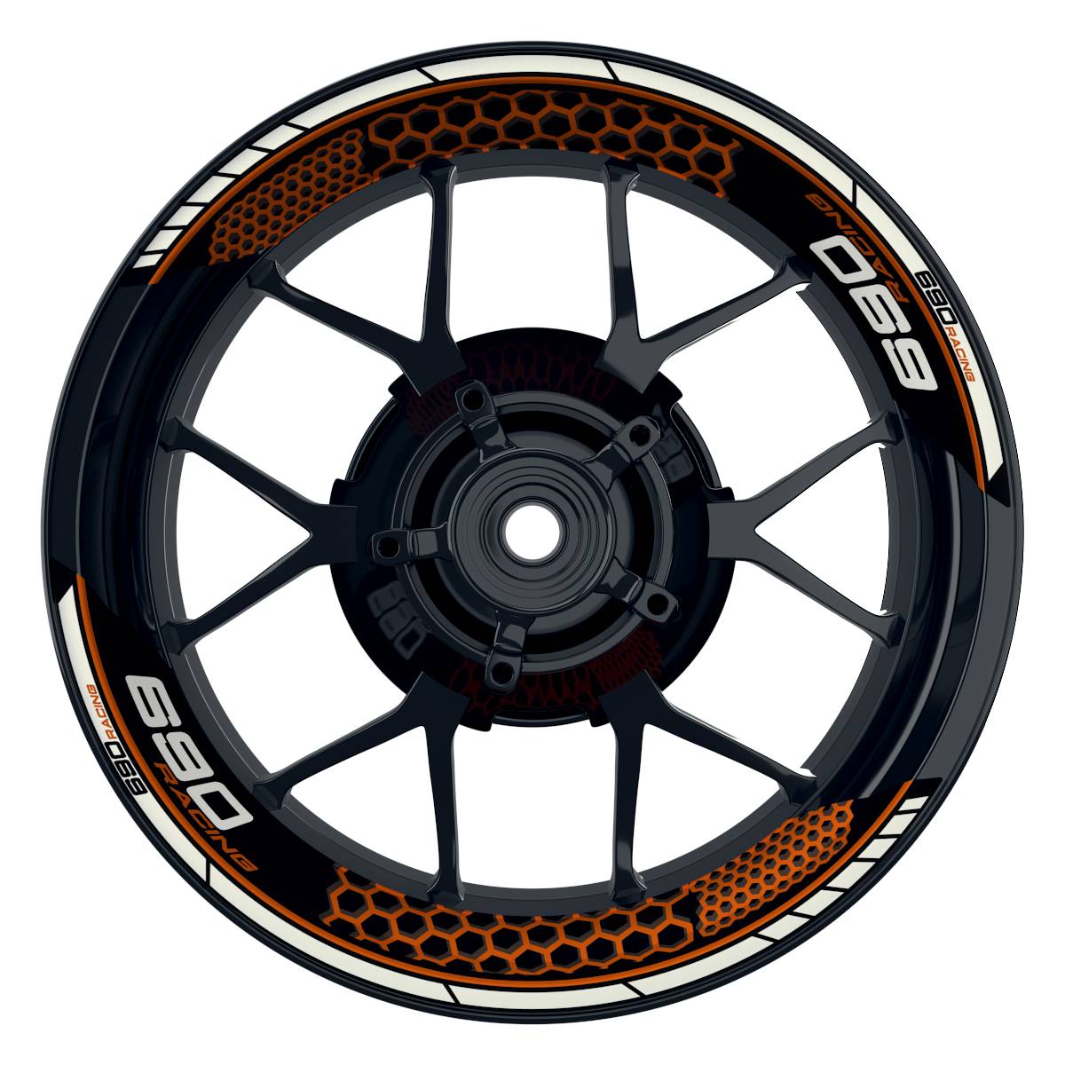 KTM Racing 690 Hexagon schwarz orange Frontansicht