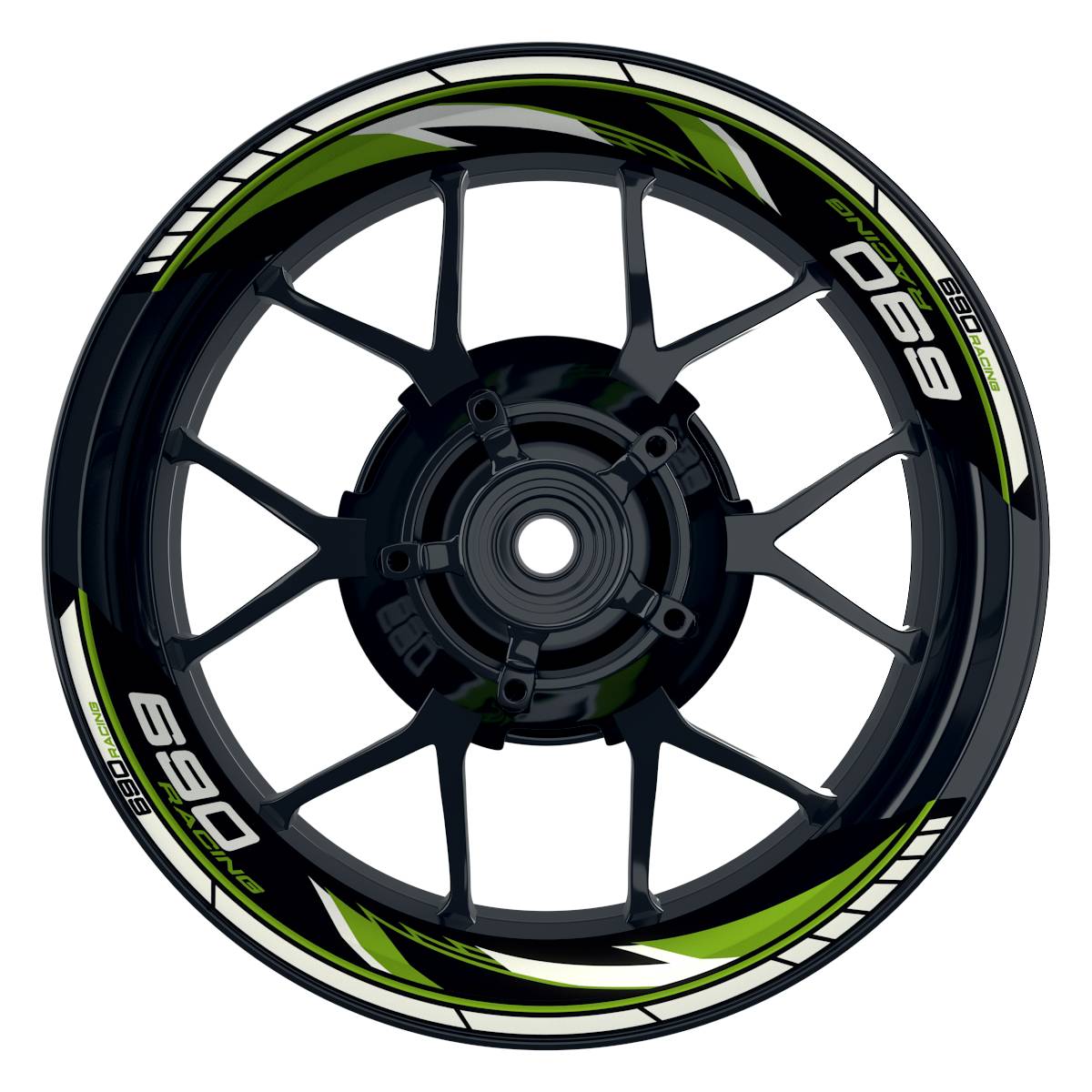 KTM Racing 690 Razor schwarz gruen Frontansicht