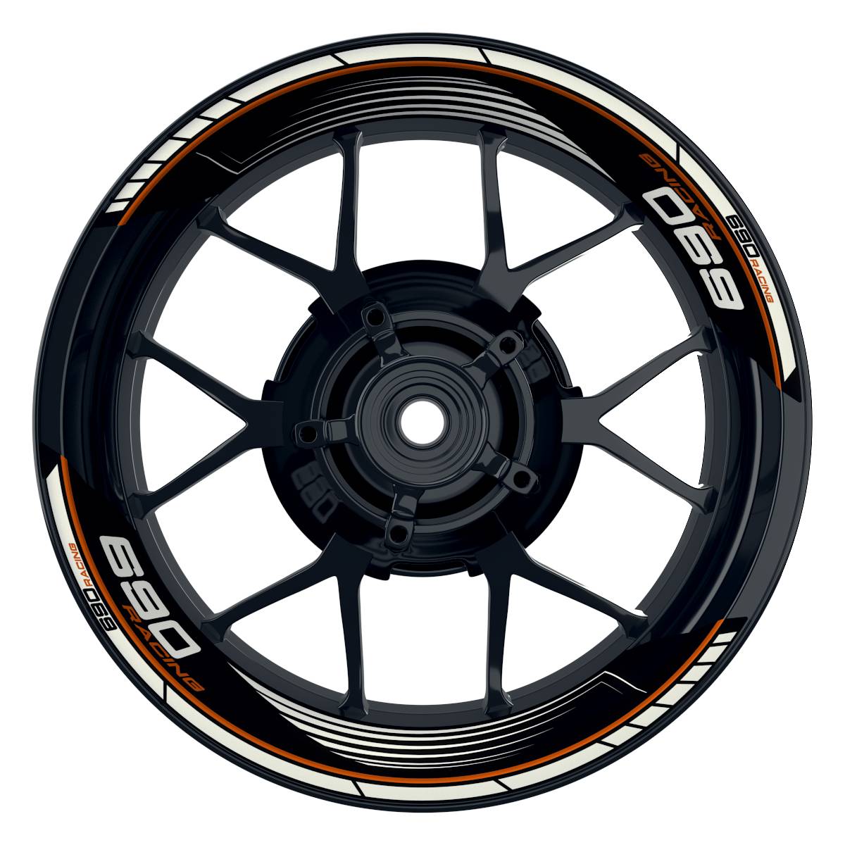 KTM Racing 690 SAW schwarz orange Frontansicht