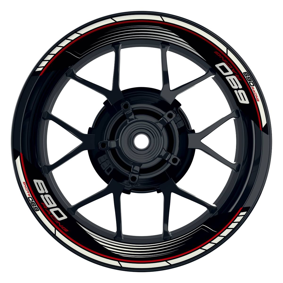 KTM Racing 690 SAW schwarz rot Frontansicht