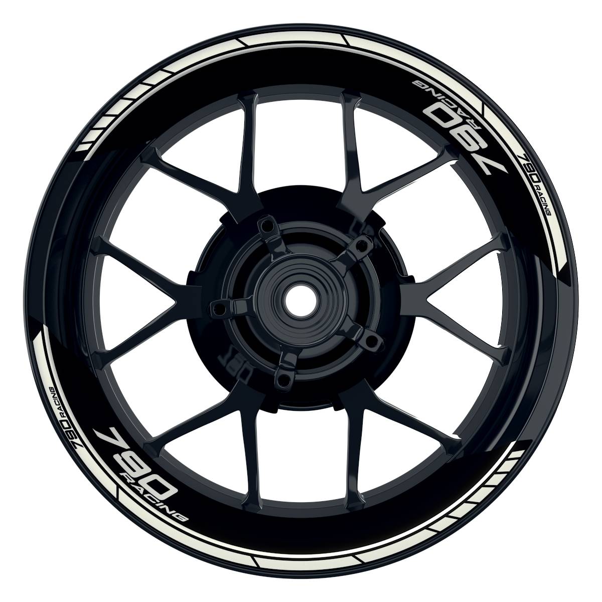 KTM Racing 790 Clean schwarz weiss Frontansicht