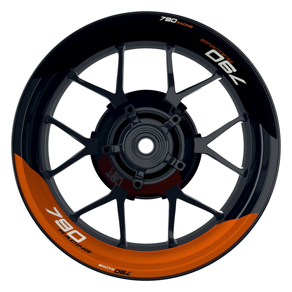 KTM Racing 790 halb halb schwarz orange Frontansicht