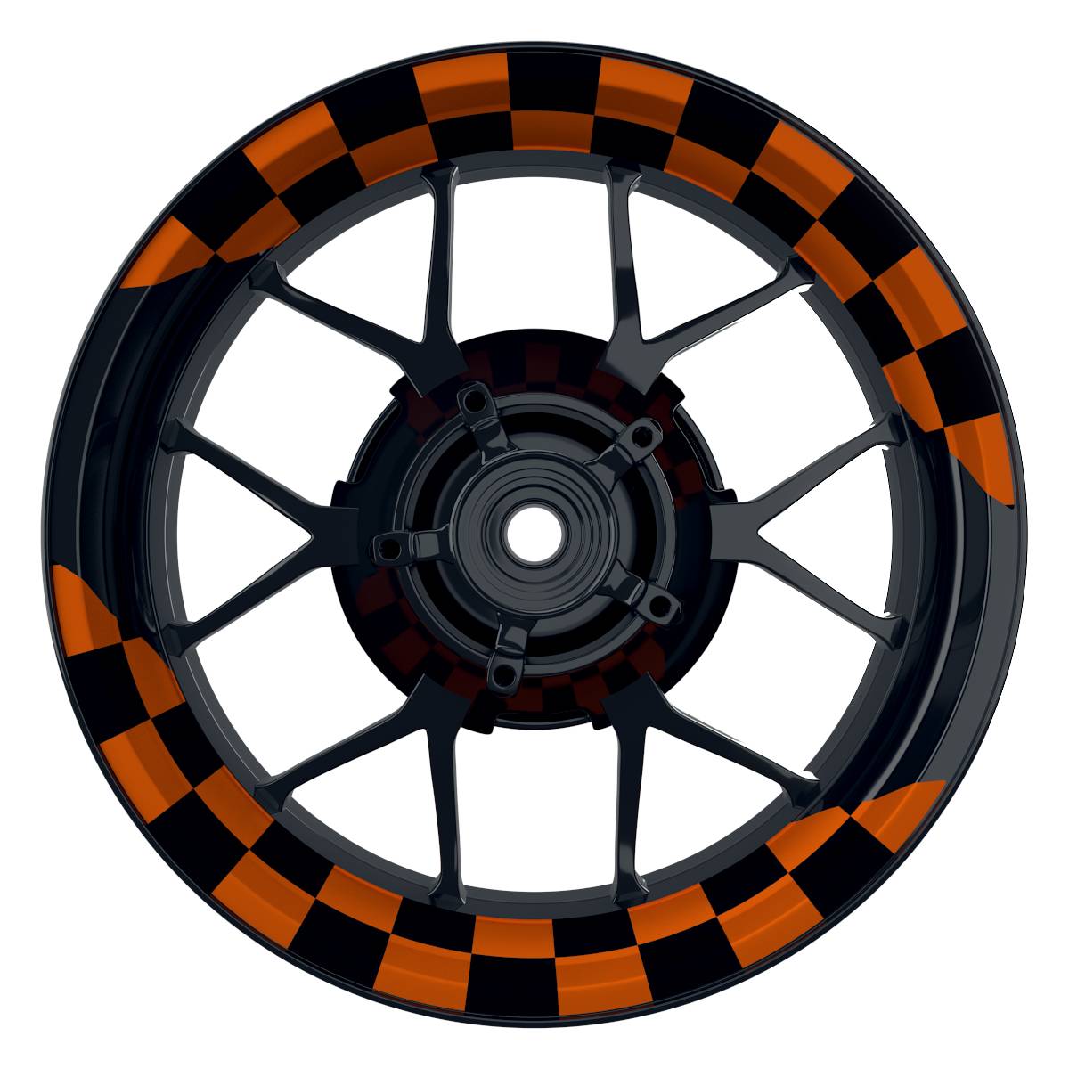 Racingflag schwarz orange Frontansicht