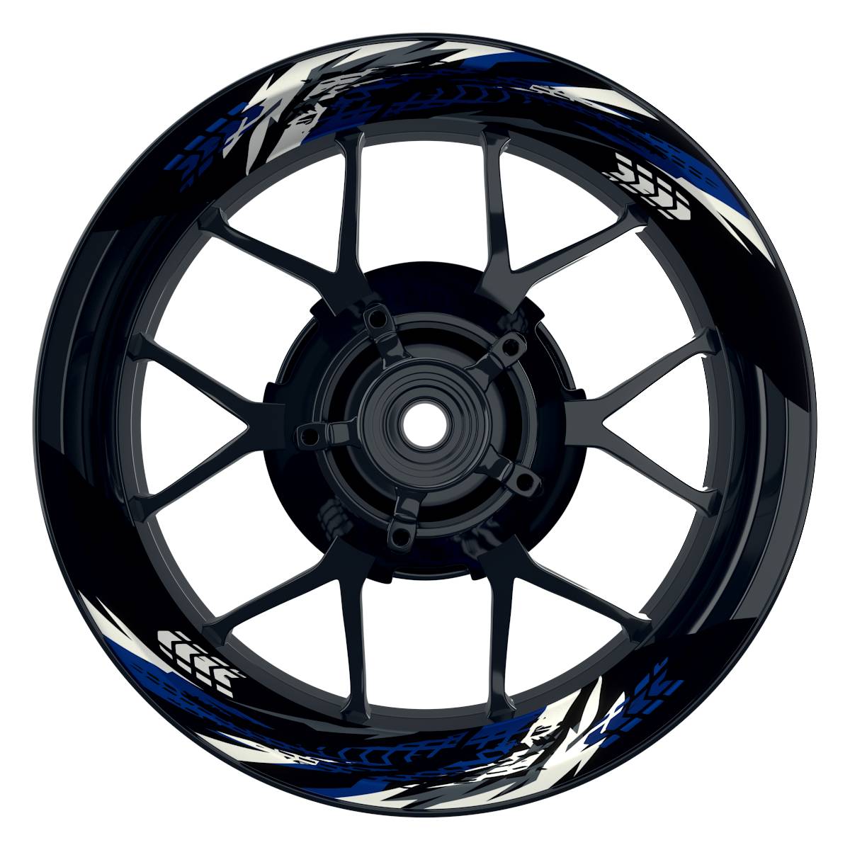 Tires schwarz blau Frontansicht