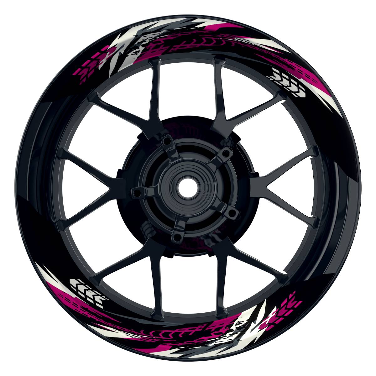 Tires schwarz pink Frontansicht