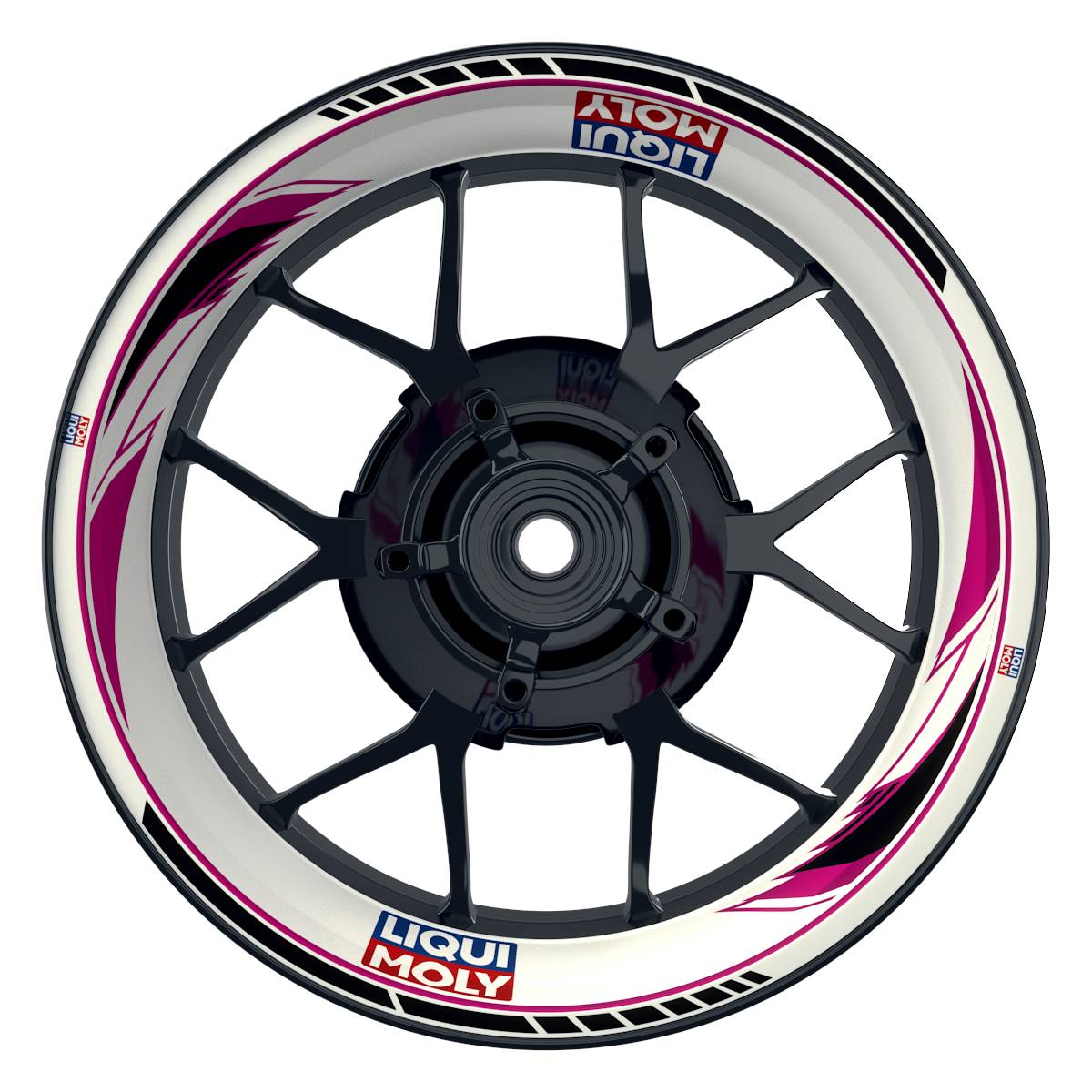 Felgenaufkleber Liqui Moly Razor weiss pink