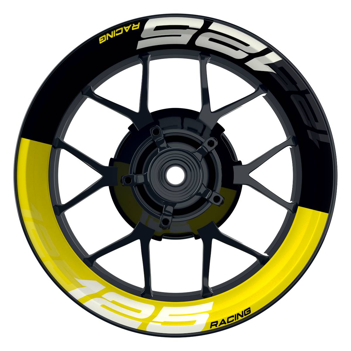KTM 125RACING 2022 Halb halb schwarz V2 gelb Frontansicht