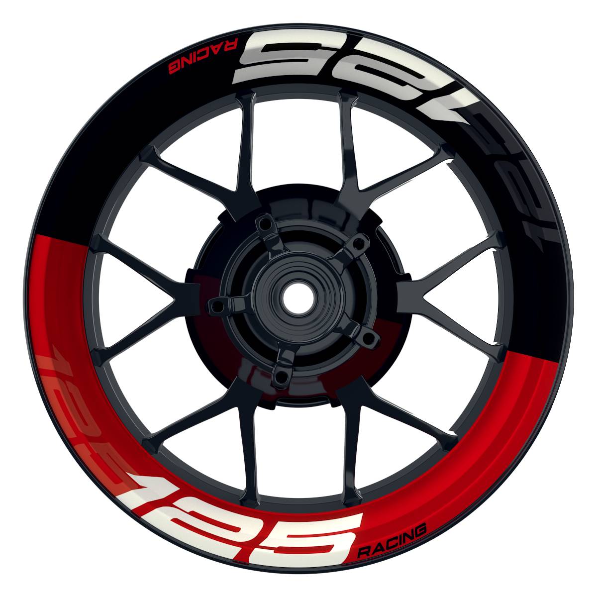 KTM 125RACING 2022 Halb halb schwarz V2 rot Frontansicht